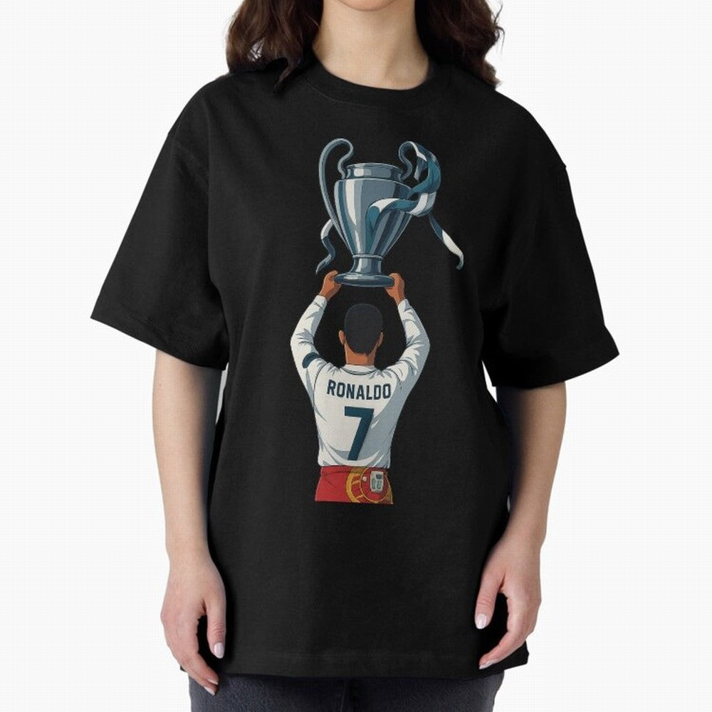 Ronaldo Oversized T-Shirt Live the Energy of FIFA World Cup 2026 for Fans of Messi, CR7 and Mbappe and Portugal, Spain and Germany, Bringing Soccer Culture, Superstar Moments, National Team Dreams and Competitive Fire; Perfect for Supporters Who