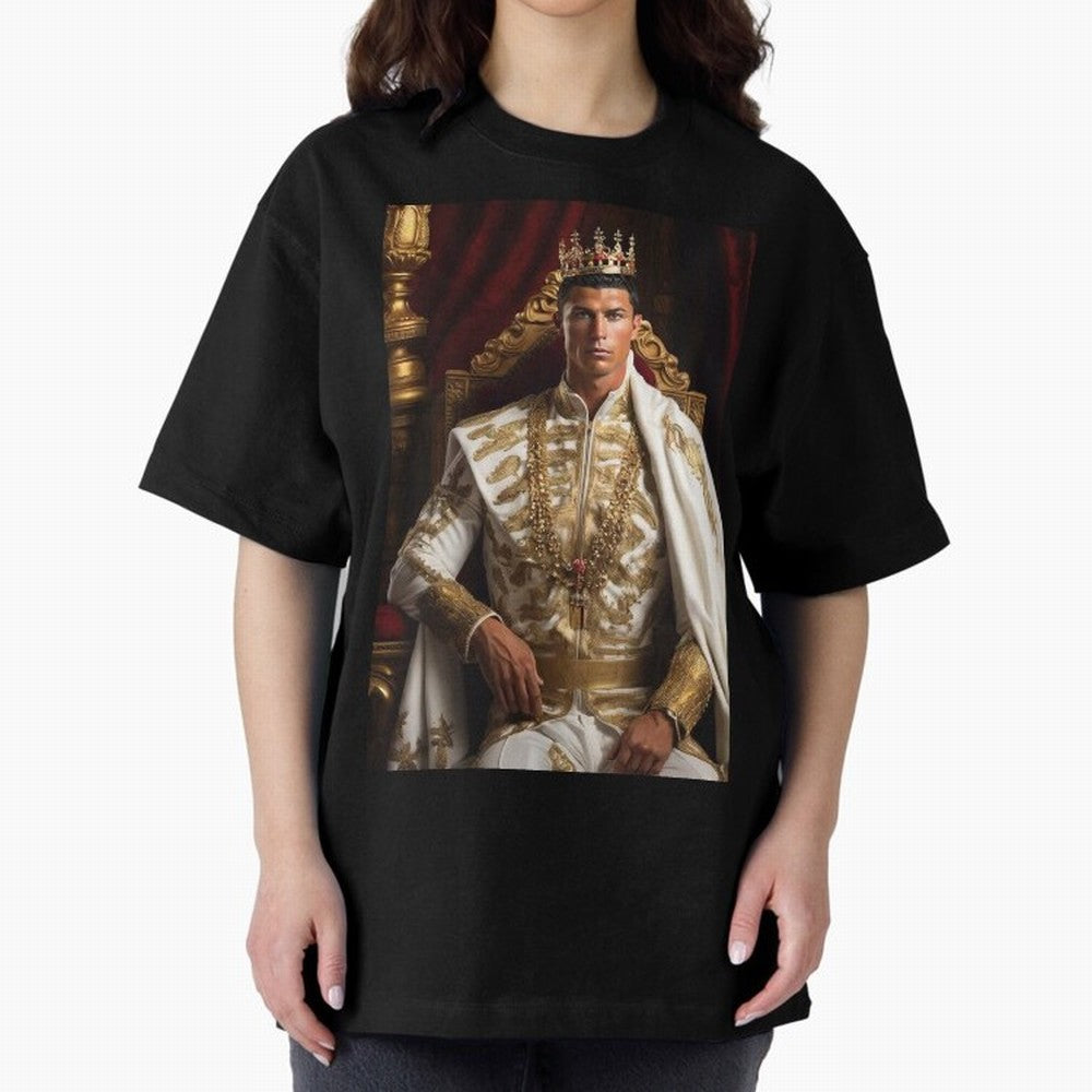 Ronaldo king Oversized T-Shirt Join Supporters Worldwide for FIFA World Cup 2026 USA Canada Mexico Connected to Cristiano Ronaldo, Spain and Netherlands Energy, Football Festival Excitement, Trophy Ambitions, Country Rivalries and Star Player Buzz;