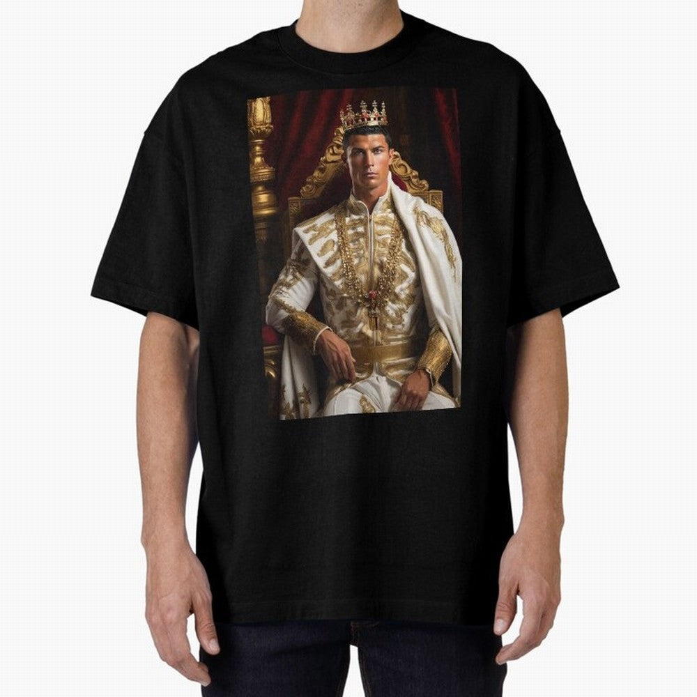 Ronaldo king Oversized T-Shirt Join Supporters Worldwide for FIFA World Cup 2026 USA Canada Mexico Connected to Cristiano Ronaldo, Spain and Netherlands Energy, Football Festival Excitement, Trophy Ambitions, Country Rivalries and Star Player Buzz;