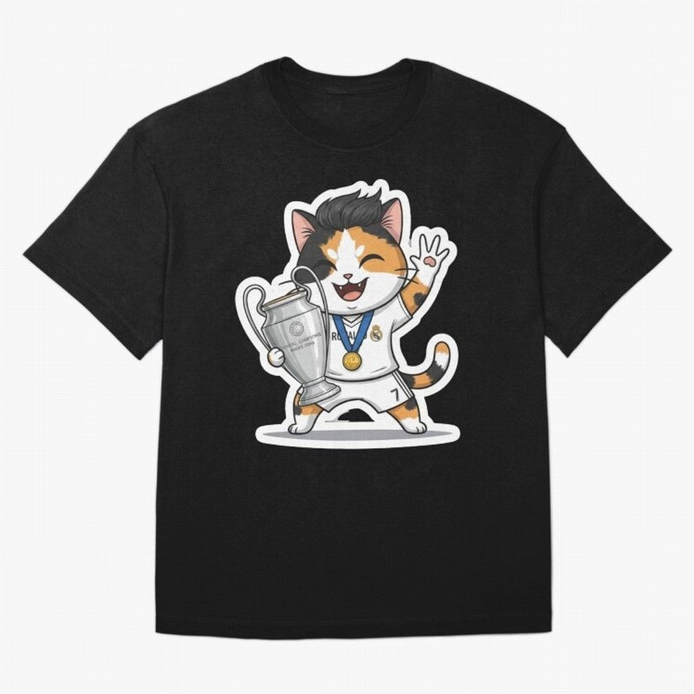 Kitten - Ucl Tittle | Ronaldo Oversized T-Shirt Create FIFA World Cup 2026 Group Stage for Fans of Messi, Neymar and Mbappe and Argentina and Brazil, Bringing Football History, Final Match Energy, Crowd Noise and Once in a Lifetime Moments; Made
