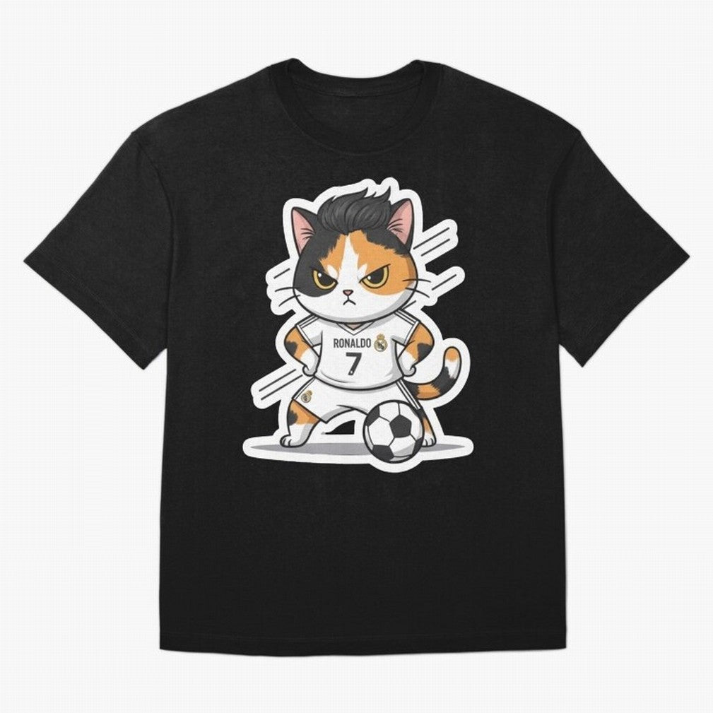 Kitten - Ronaldo | Real madrid Oversized T-Shirt Make Every Kick Count in Global Football Passion for FIFA World Cup 2026, Centered on Cristiano Ronaldo, Portugal, Spain and Germany, Football Festival Excitement, Trophy Ambitions, Country Rivalries