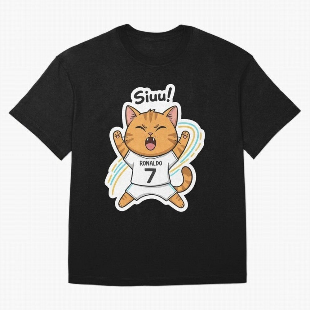Kitten - Funny Siuuu Celebration Cat Meme | Ronaldo Oversized T-Shirt Honor Football Greatness during FIFA World Cup 2026 Group Stage for Fans of Mbappe and Neymar and Germany, Bringing Stadium Chants, National Pride, Trophy Dreams and