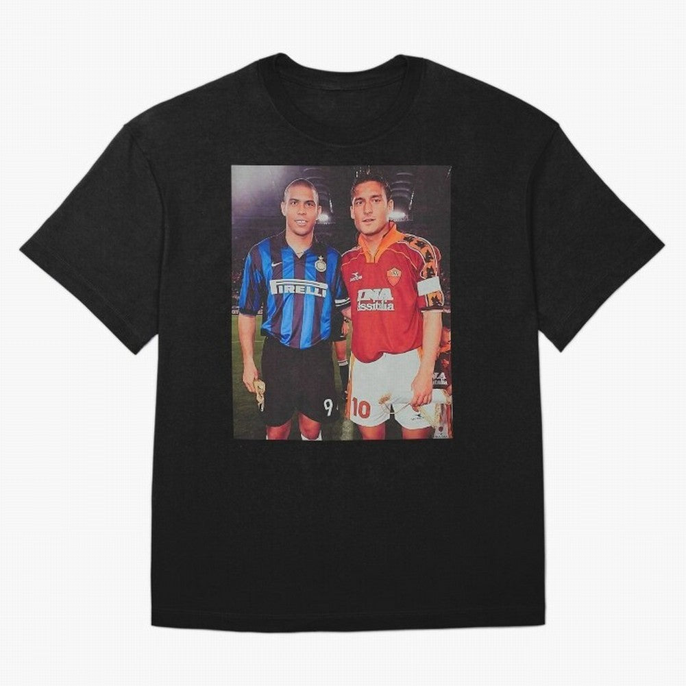 Clash of Class. Francesco Totti and Ronaldo Nazario sometime in the 90s. Oversized T-Shirt Fuel FIFA World Cup 2026 for Fans of Mbappe and England, Bringing Worldwide Fan Energy, Dramatic Goals, Stadium Lights and Championship Celebrations; Ideal