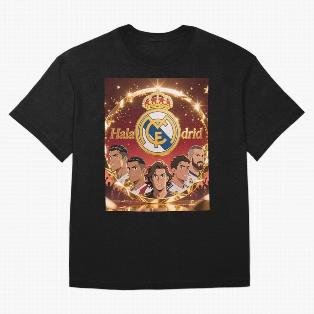 Estrellas del Real Madrid Oversized T-Shirt Bring a Vintage Feel to the FIFA World Cup 2026 Group Stage Journey through Haaland Highlights, Brazil Pride, Vintage Soccer Flavor, Modern Football Stars, National Flags and Final Night Emotion; Built