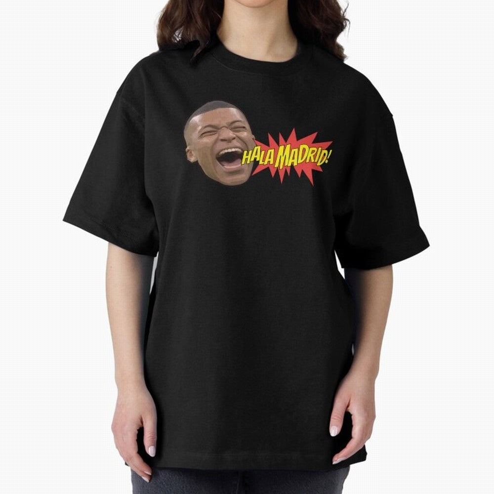 Real Madrid - Kylian Mbapp¨¦ Hala Madrid Oversized T-Shirt Make Every Match About the FIFA World Cup 2026 Journey through Neymar, Haaland and Cristiano Ronaldo Highlights, Portugal, Spain and Germany Pride, Stadium Chants, National Pride, Trophy