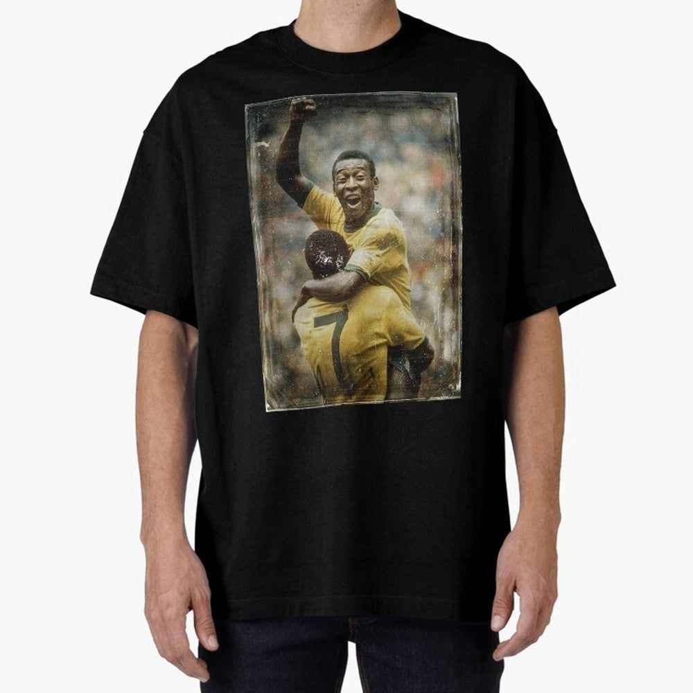 Pele Celebration Vintage Oversized T-Shirt Celebrate the Biggest Stage of Match Day Hype around FIFA World Cup 2026 USA Canada Mexico, Messi, Neymar and Mbappe, England, Football Passion, Legendary Performances, Festival Vibes and Supporter