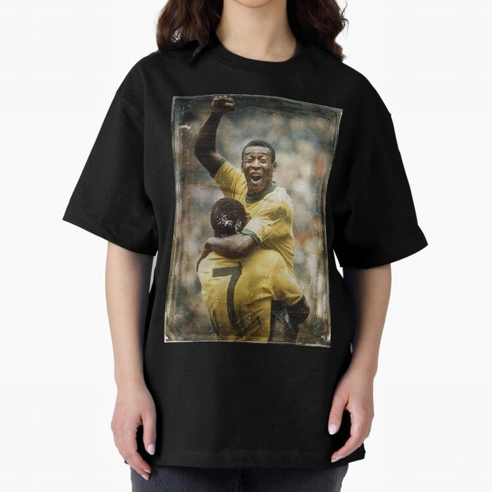 Pele Celebration Vintage Oversized T-Shirt Celebrate the Biggest Stage of Match Day Hype around FIFA World Cup 2026 USA Canada Mexico, Messi, Neymar and Mbappe, England, Football Passion, Legendary Performances, Festival Vibes and Supporter