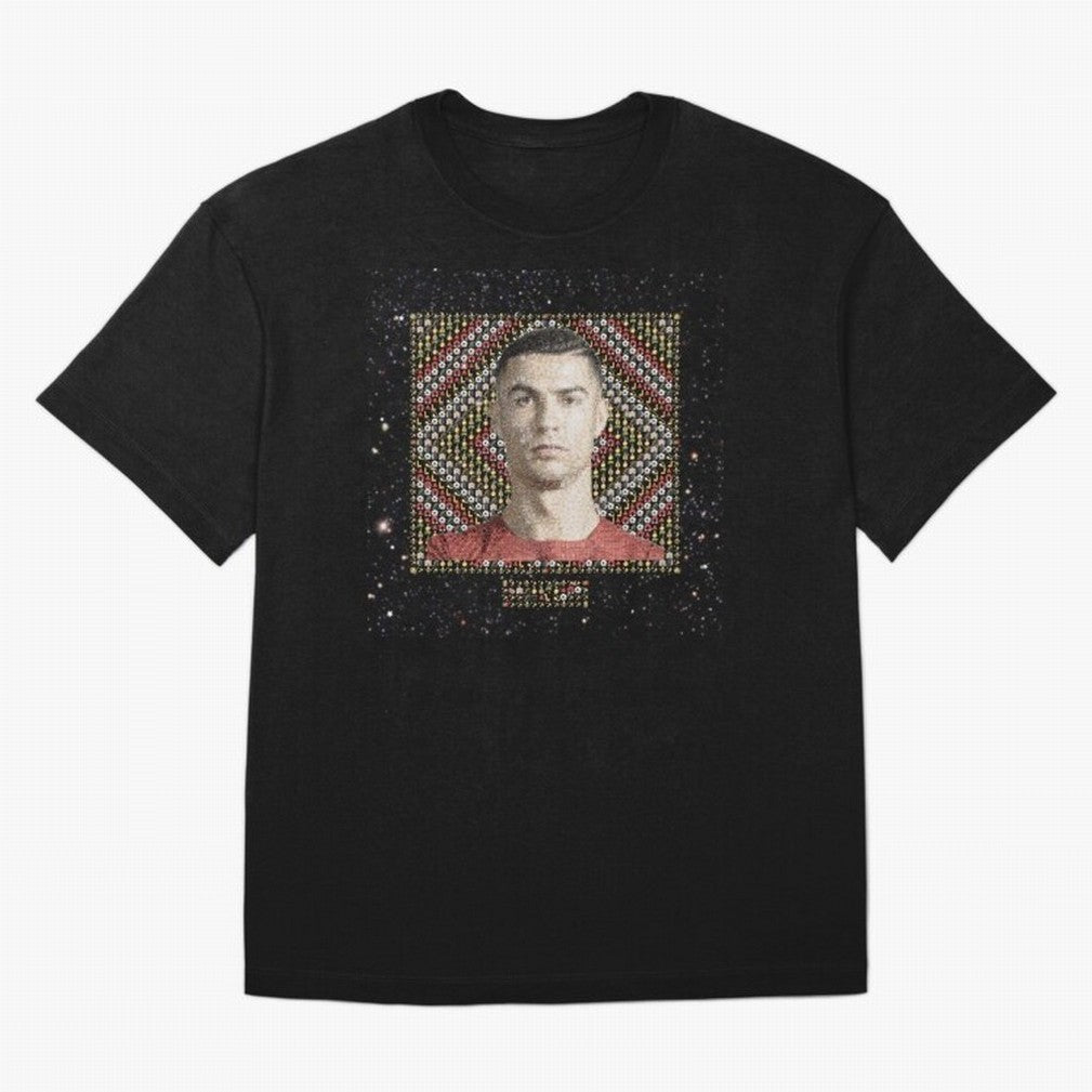 CR7 Emojified ¨C Ronaldo-Inspired Grid Tribute | Visual Power in Emoji Form | Football Legend Art Series Oversized T-Shirt Bring a Champion Mindset to FIFA World Cup 2026 Group Stage for Fans of CR7 and Messi and Argentina, France and Brazil,