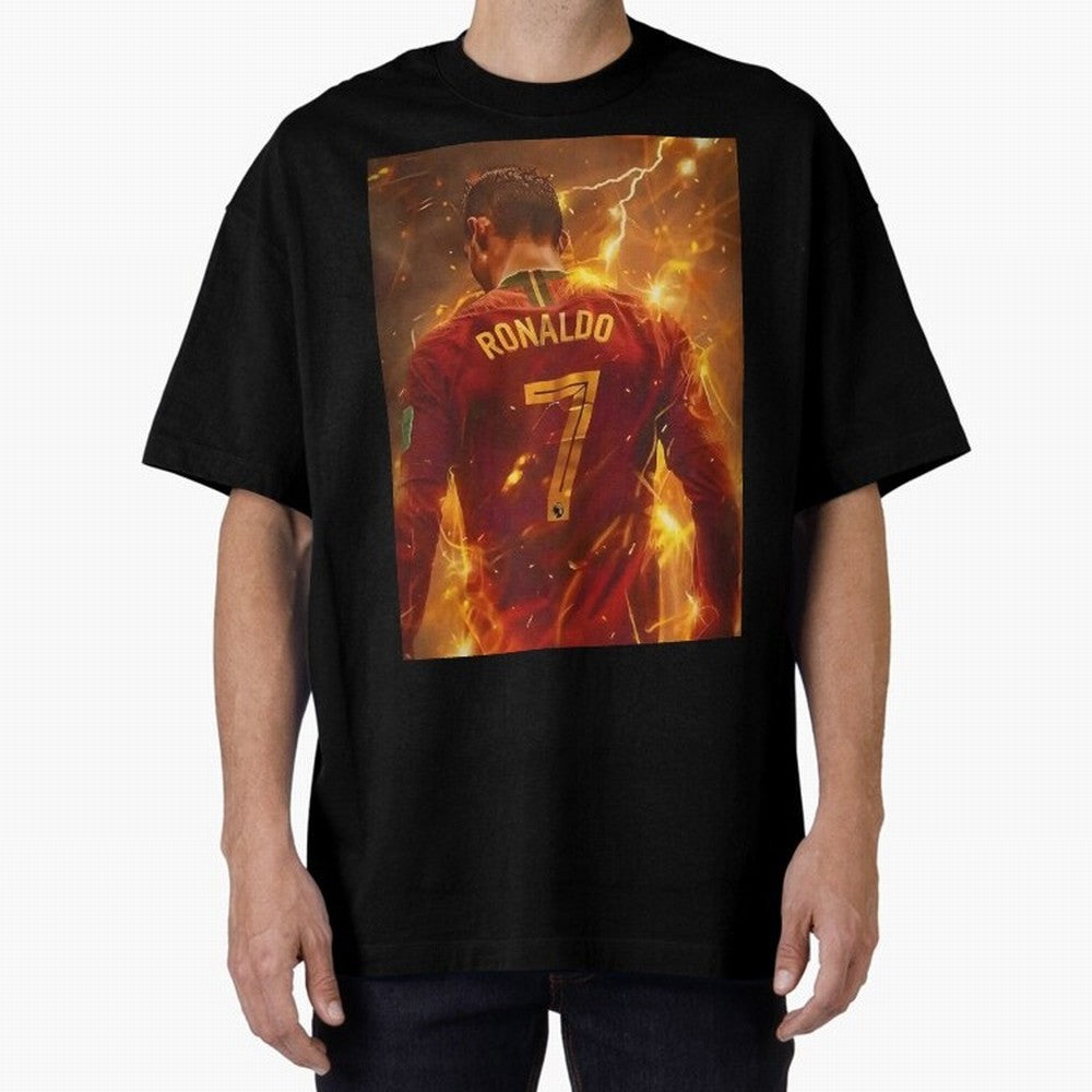 CR7 Christiano Ronaldo Oversized T-Shirt Show Your Love for FIFA World Cup 2026 USA Canada Mexico for Fans of Cristiano Ronaldo, Haaland and CR7 and Portugal, Bringing Worldwide Fan Energy, Dramatic Goals, Stadium Lights and Championship