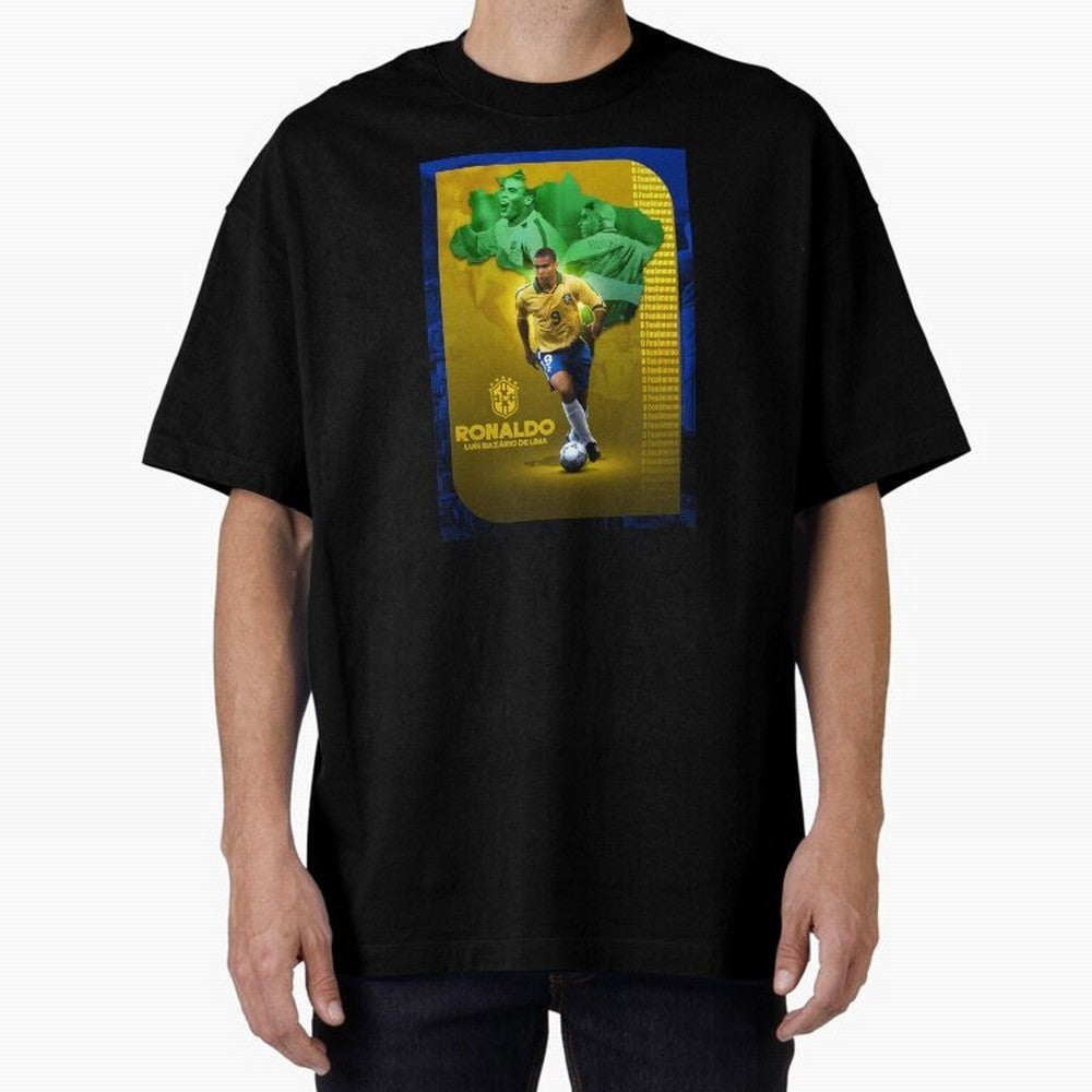 Ronaldo Lu¨ªs Naz¨¢rio de Lima O Fen?meno Brazil Football Legend Oversized T-Shirt Celebrate Classic Football Spirit in FIFA World Cup 2026 Spirit, Connected to Spain and Netherlands, Messi, Neymar and Mbappe, Football Passion, Legendary