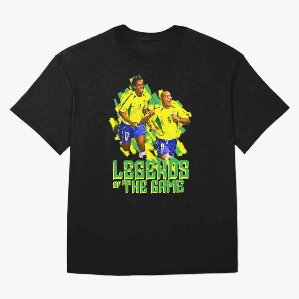 Ronaldinho and ronaldo brazil football print Oversized T-Shirt Show Your Love for FIFA World Cup 2026 Group Stage Spirit, Made for England, France and Netherlands, Cristiano Ronaldo, Classic Soccer Heritage, Championship Pressure, Fan Loyalty and
