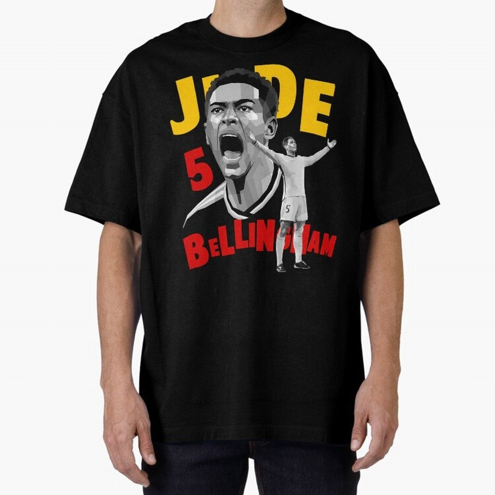Jude Bellingham Oversized T-Shirt Spotlight FIFA World Cup 2026 Spirit, Filled with England and Germany, CR7, Retro Football Energy, Iconic Rivalries, Trophy Chase Drama and Stadium Atmosphere; Perfect for Supporters Who Want Bold Football Energy,