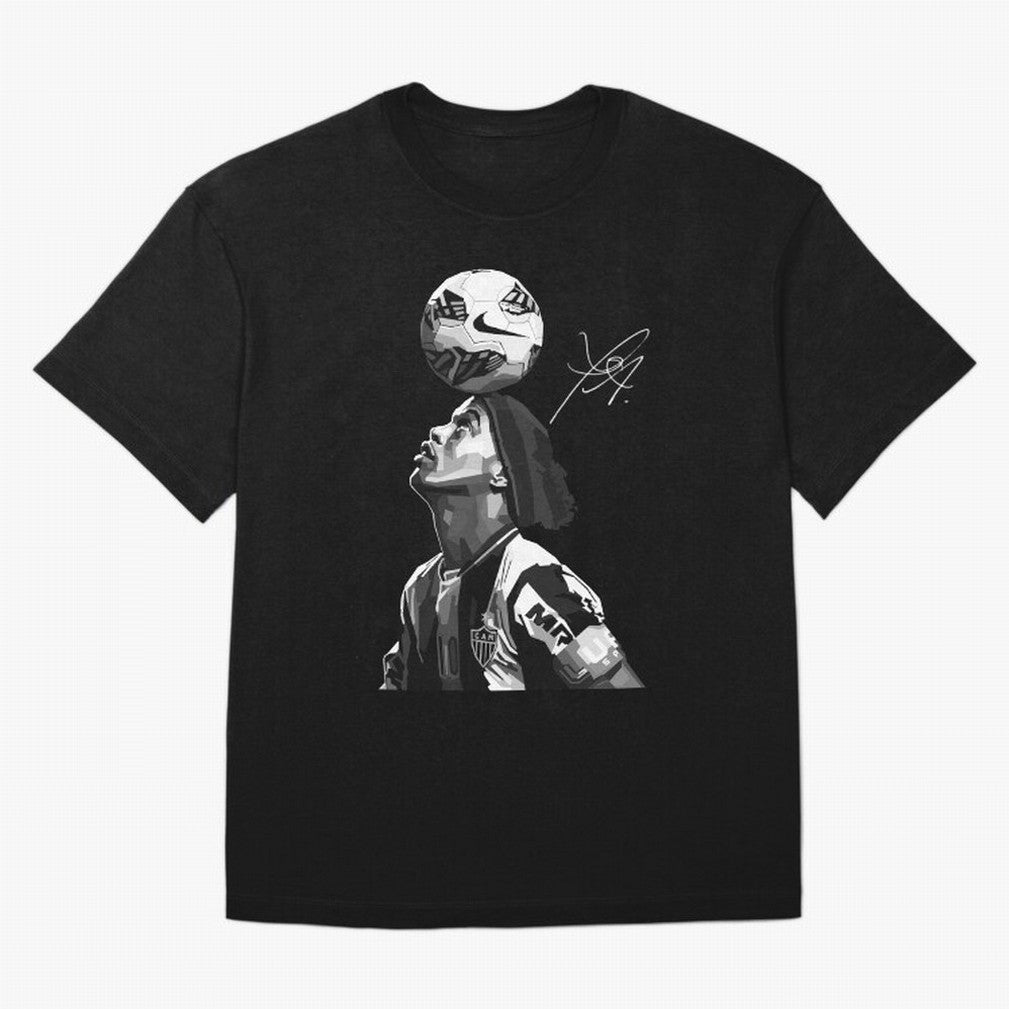 Ronaldinho Black and White Oversized T-Shirt Turn Football Passion into Global Football Passion for FIFA World Cup 2026 USA Canada Mexico, Filled with Messi, Germany, Goal Celebration Energy, Supporter Heritage, Football Icons and Worldwide