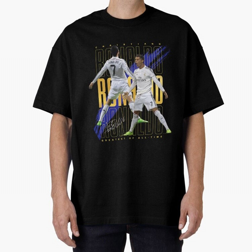 Ronaldo Soccer Legend Design For Football Fans Gift For Sports Enthusiasts Oversized T-Shirt Elevate Match Day Hype around FIFA World Cup 2026 Group Stage, Neymar, Argentina, Soccer Culture, Superstar Moments, National Team Dreams and Competitive