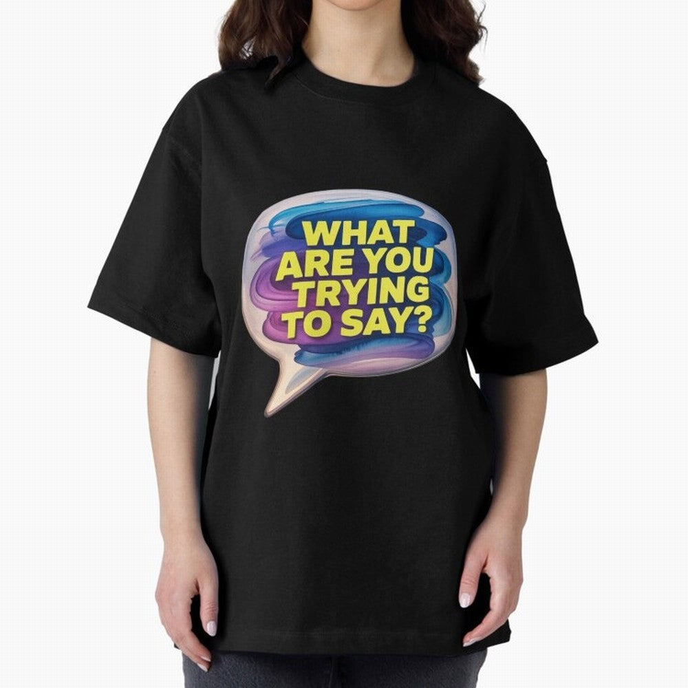 A photograph of a vibrant, oversized speech bubble Oversized T-Shirt Share FIFA World Cup 2026 Spirit, Inspired by Argentina and Brazil, Messi and Cristiano Ronaldo, Goal Celebration Energy, Supporter Heritage, Football Icons and Worldwide