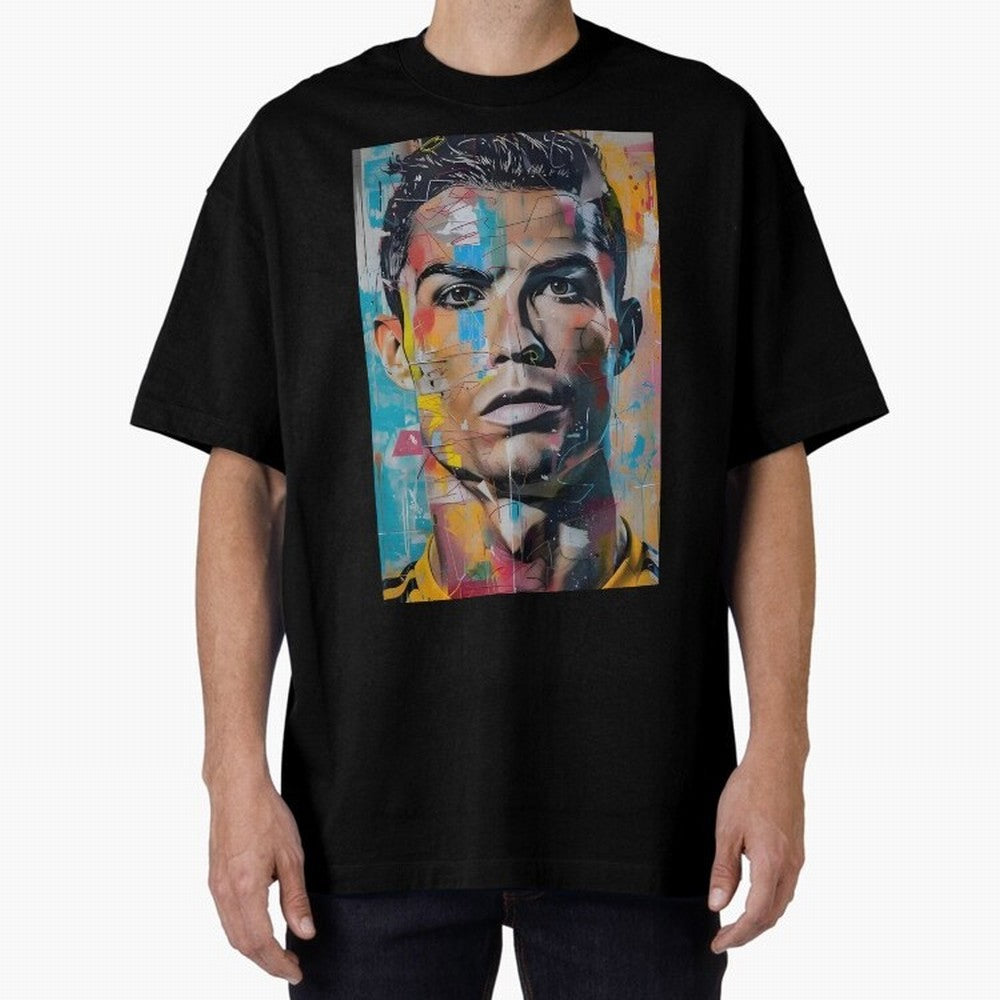 Christiano Ronaldo Oversized T-Shirt Cheer through Every Moment of Global Football Passion for FIFA World Cup 2026, Celebrating Neymar, Haaland and Cristiano Ronaldo, England and Germany, Global Supporter Spirit, Legendary Goals, National Colors