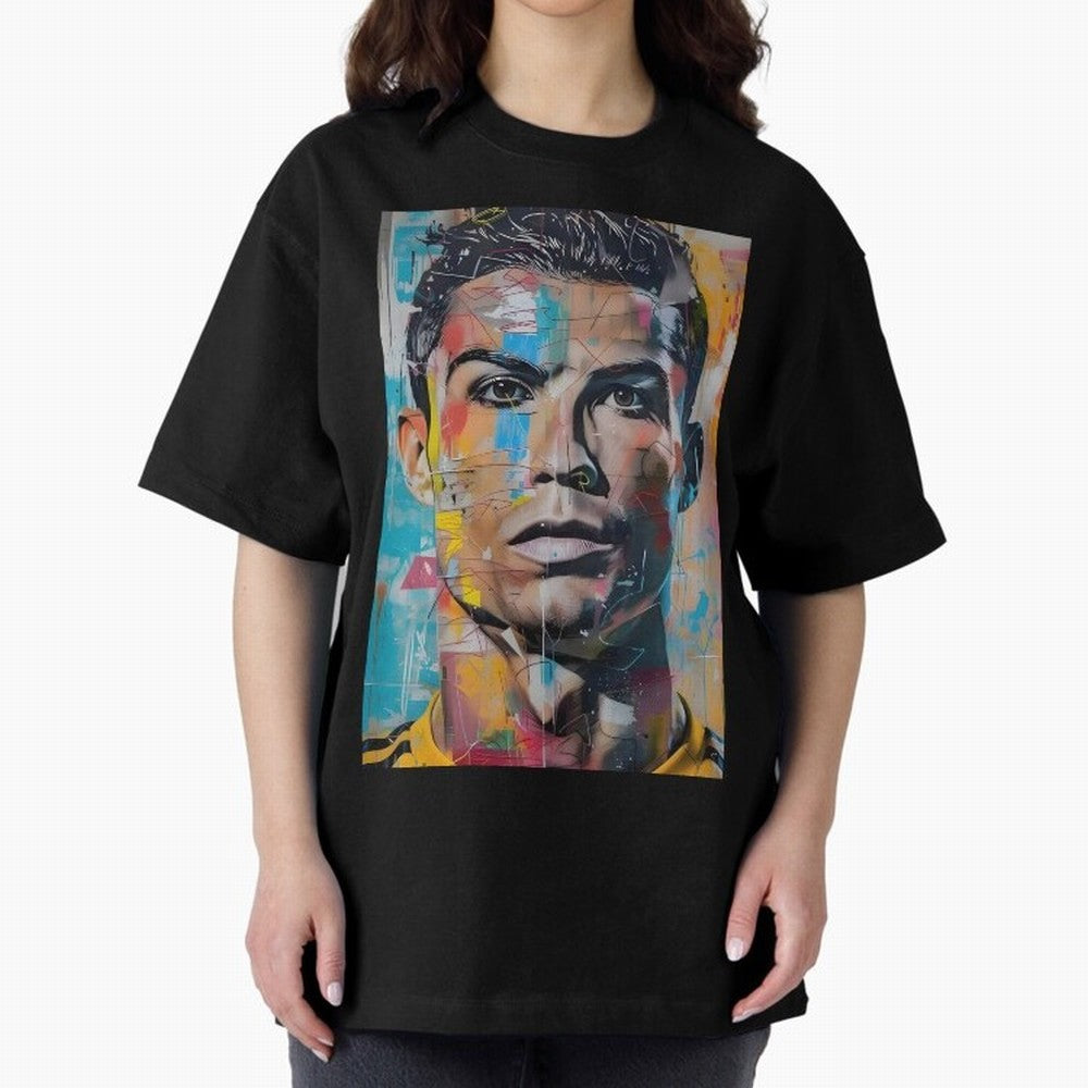 Christiano Ronaldo Oversized T-Shirt Cheer through Every Moment of Global Football Passion for FIFA World Cup 2026, Celebrating Neymar, Haaland and Cristiano Ronaldo, England and Germany, Global Supporter Spirit, Legendary Goals, National Colors