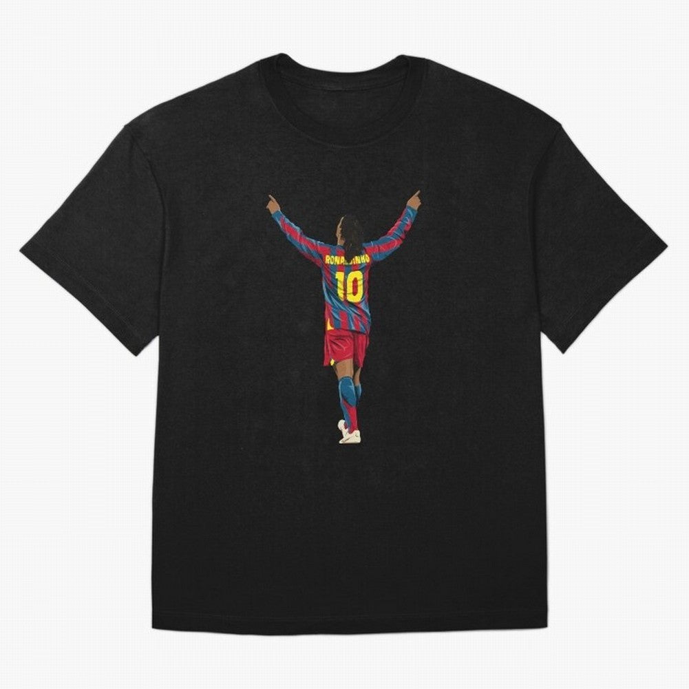 Ronaldinho Oversized T-Shirt Bring Bold Fan Energy to Global Football Passion for FIFA World Cup 2026, Highlighting CR7 and Messi, France and Portugal, Supporter Pride, Iconic Celebrations, Legendary Names and Global Match Day Energy; Perfect for
