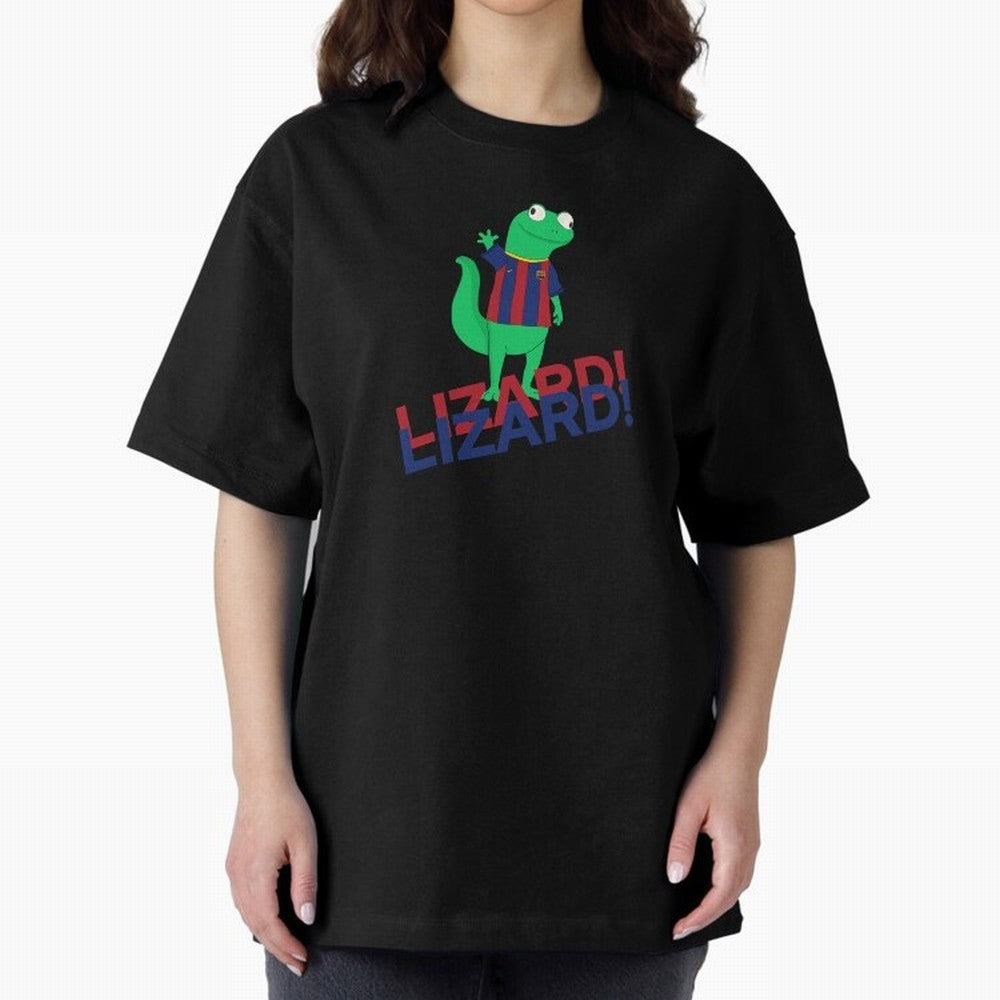 Viral lizard meme fcbarcelona Oversized T-Shirt Live for the Drama of FIFA World Cup 2026 Filled with Messi, Argentina Energy, Fan Favorite Moments, National Team Passion, Big Match Drama and Soccer History; Perfect for Fans, Collectors, Family