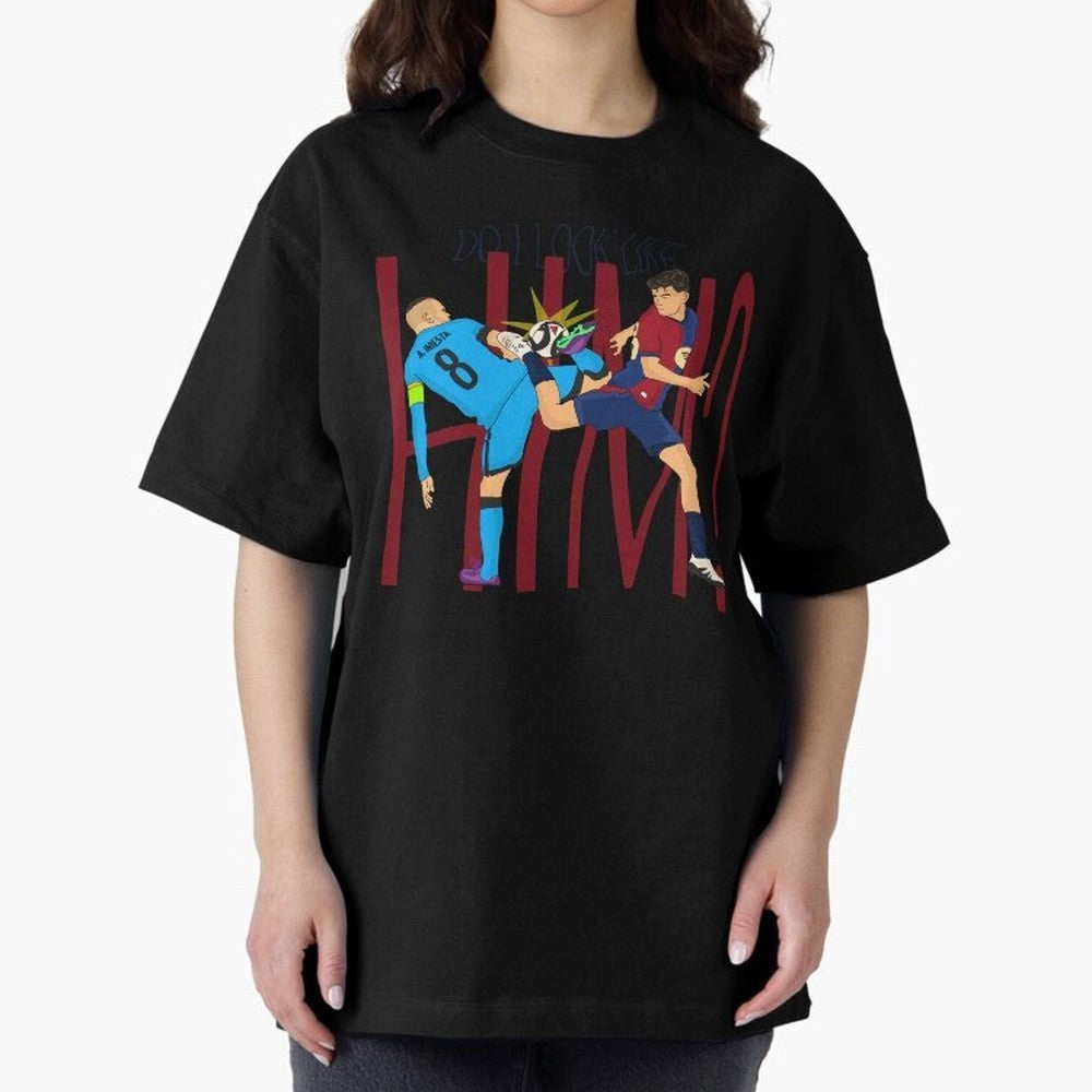 Iniesta and pedri the past and present Oversized T-Shirt Bring Trophy Dreams to Match Day Hype around FIFA World Cup 2026 USA Canada Mexico, Messi, England, Supporter Pride, Iconic Celebrations, Legendary Names and Global Match Day Energy; Perfect