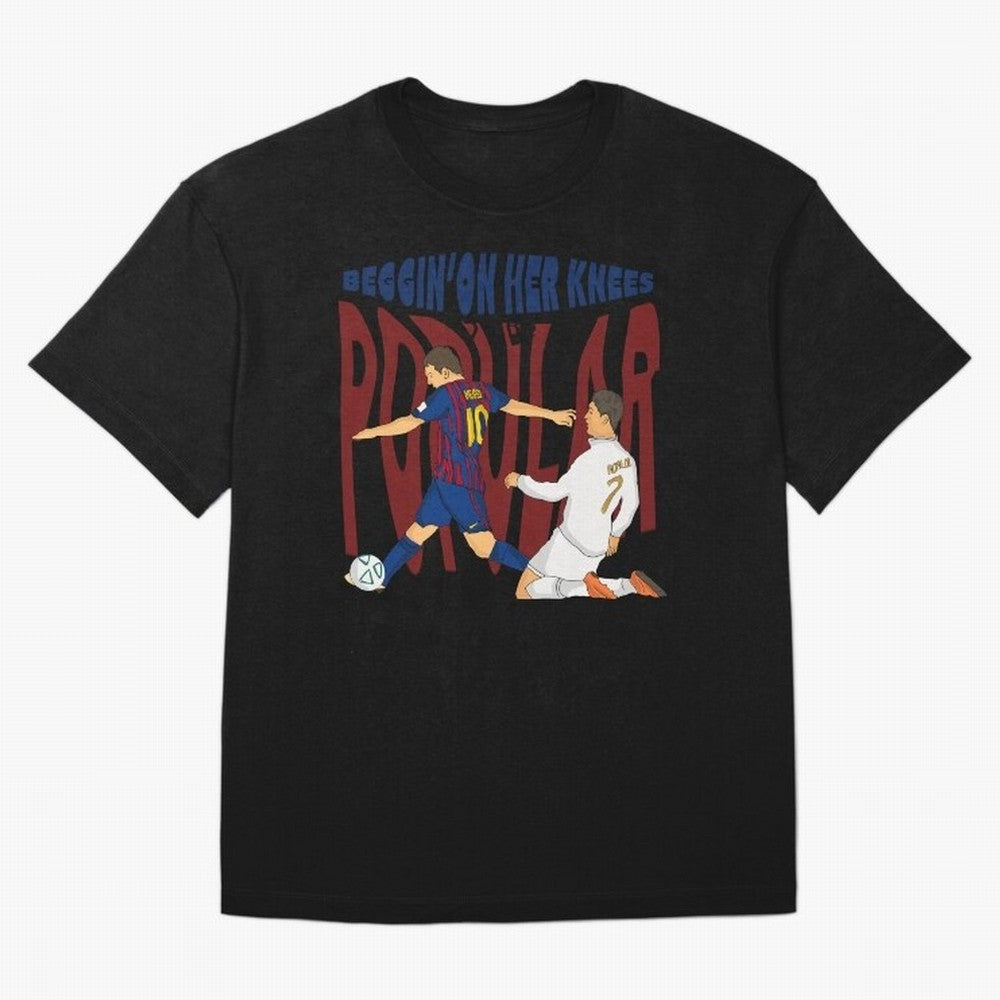 Messi and Ronaldo elclassico moment Oversized T-Shirt Show Support during Global Football Passion for FIFA World Cup 2026, Driven by Cristiano Ronaldo, Argentina and Brazil, Championship Spirit, Famous Goals, Roaring Crowds and International
