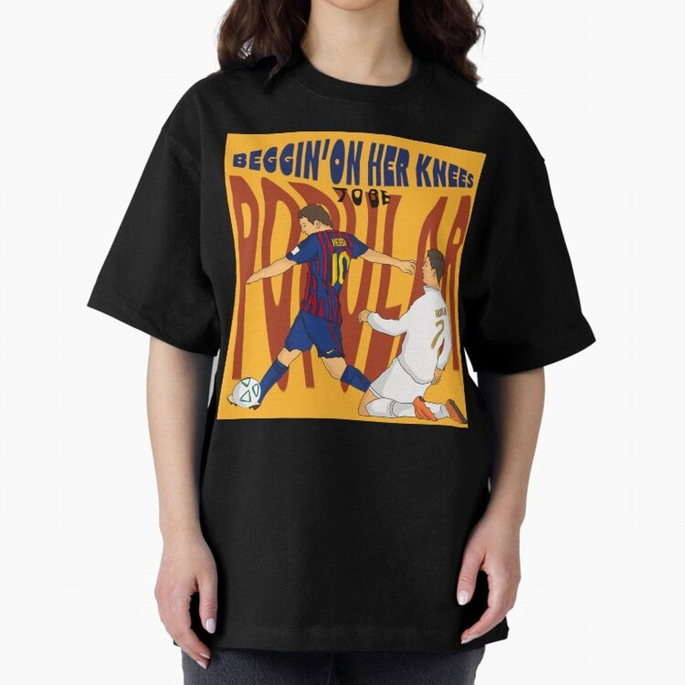 Messi and Ronaldo el classico Oversized T-Shirt Celebrate Classic Football Spirit in Global Football Passion for FIFA World Cup 2026, Made for Neymar, Argentina, France and Brazil, Champion Mindset, Group Stage Buzz, Knockout Tension and Passionate