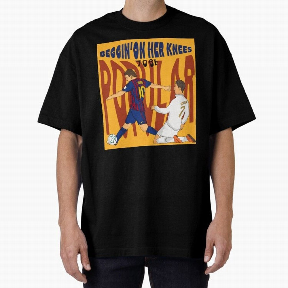 Messi and Ronaldo el classico Oversized T-Shirt Celebrate Classic Football Spirit in Global Football Passion for FIFA World Cup 2026, Made for Neymar, Argentina, France and Brazil, Champion Mindset, Group Stage Buzz, Knockout Tension and Passionate