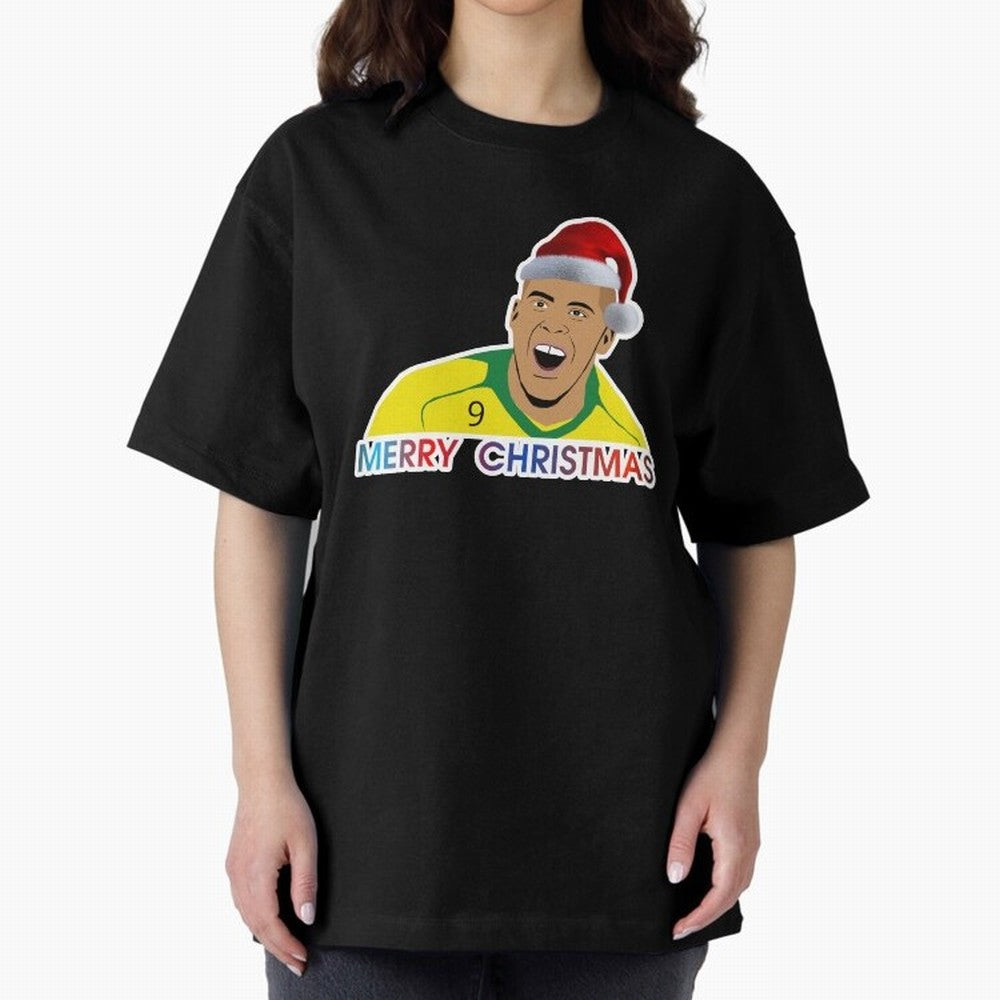 Ronaldo Christmas illustration Oversized T-Shirt Show Your Tournament Heart for Global Football Passion for FIFA World Cup 2026 USA Canada Mexico, with Mbappe, Argentina and Brazil, Stadium Chants, National Pride, Trophy Dreams and Unforgettable