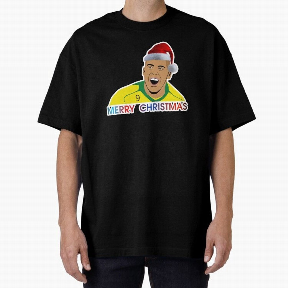 Ronaldo Christmas illustration Oversized T-Shirt Show Your Tournament Heart for Global Football Passion for FIFA World Cup 2026 USA Canada Mexico, with Mbappe, Argentina and Brazil, Stadium Chants, National Pride, Trophy Dreams and Unforgettable