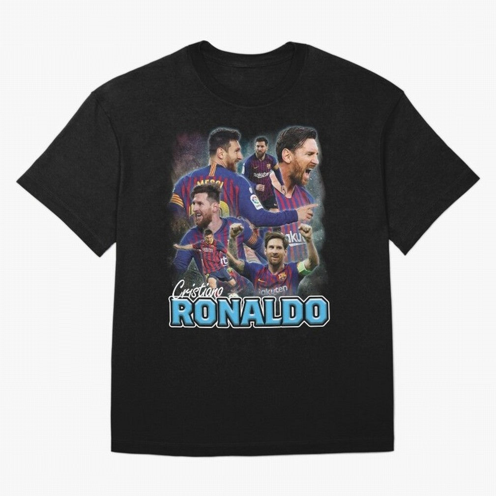 Ronaldo / Messi Pardoy Shirt Oversized T-Shirt Bring World Football Passion into Global Football Passion for FIFA World Cup 2026 Group Stage, Capturing Haaland and Mbappe, Argentina and Brazil, Football Festival Excitement, Trophy Ambitions,