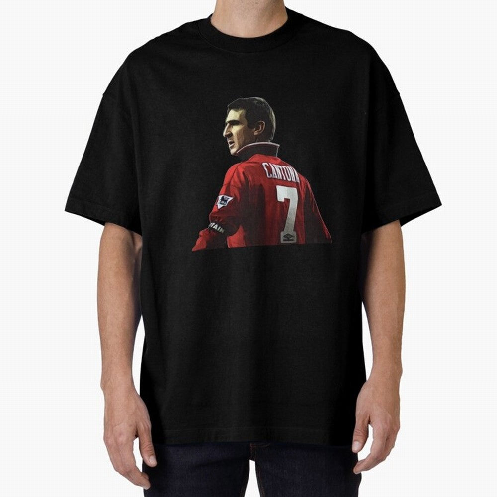 King of Manchester Eric Cantona Oversized T-Shirt Bring Legendary Rivalry Energy to Global Football Passion for FIFA World Cup 2026 USA Canada Mexico, Celebrating CR7 and Messi, Spain, Sports Nostalgia, International Competition, Famous Players and