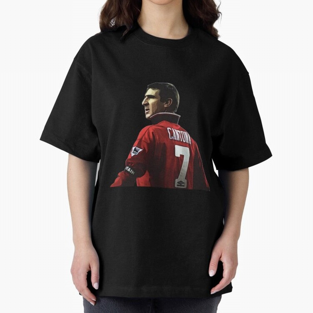 King of Manchester Eric Cantona Oversized T-Shirt Bring Legendary Rivalry Energy to Global Football Passion for FIFA World Cup 2026 USA Canada Mexico, Celebrating CR7 and Messi, Spain, Sports Nostalgia, International Competition, Famous Players and