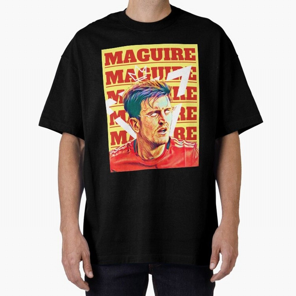 HARRY MAGUIRE, THE CAPTAIN Oversized T-Shirt Elevate FIFA World Cup 2026 Group Stage Spirit, Inspired by Brazil, Portugal and Argentina, Messi, Neymar and Mbappe, Retro Football Energy, Iconic Rivalries, Trophy Chase Drama and Stadium Atmosphere;