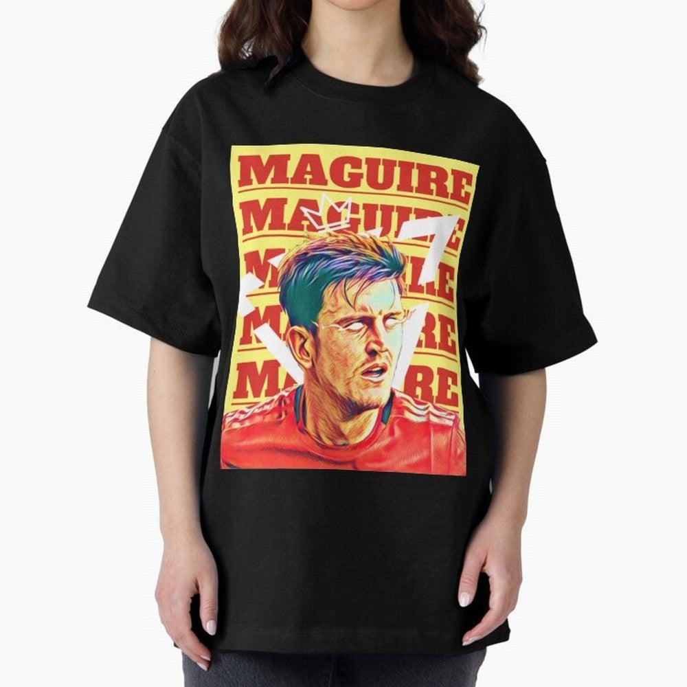 HARRY MAGUIRE, THE CAPTAIN Oversized T-Shirt Elevate FIFA World Cup 2026 Group Stage Spirit, Inspired by Brazil, Portugal and Argentina, Messi, Neymar and Mbappe, Retro Football Energy, Iconic Rivalries, Trophy Chase Drama and Stadium Atmosphere;