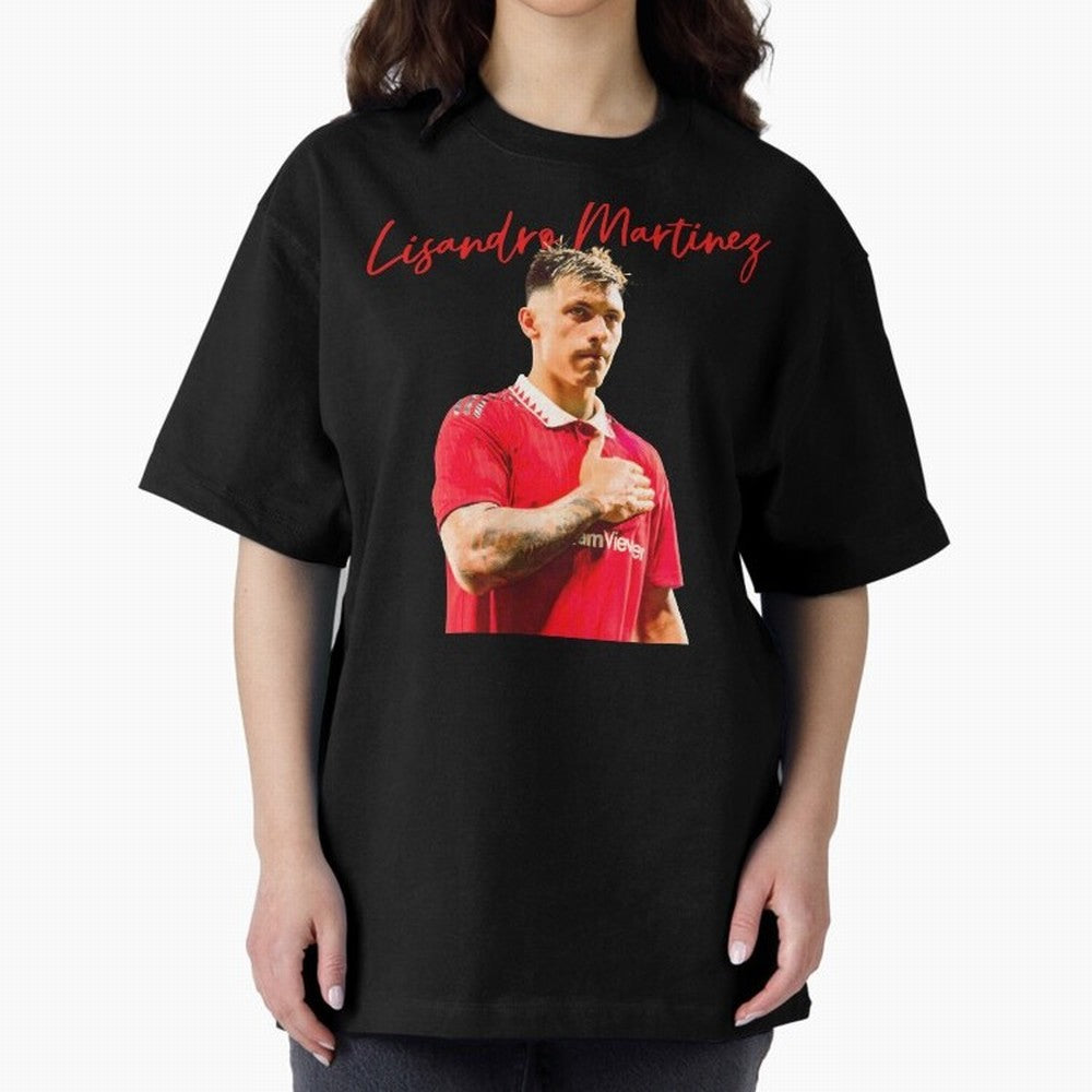 Lisandro Martinez Oversized T-Shirt Elevate FIFA World Cup 2026 Driven by CR7 and Messi, Brazil, Portugal and Argentina Energy, Stadium Chants, National Pride, Trophy Dreams and Unforgettable Football Memories; Perfect for People Who Love