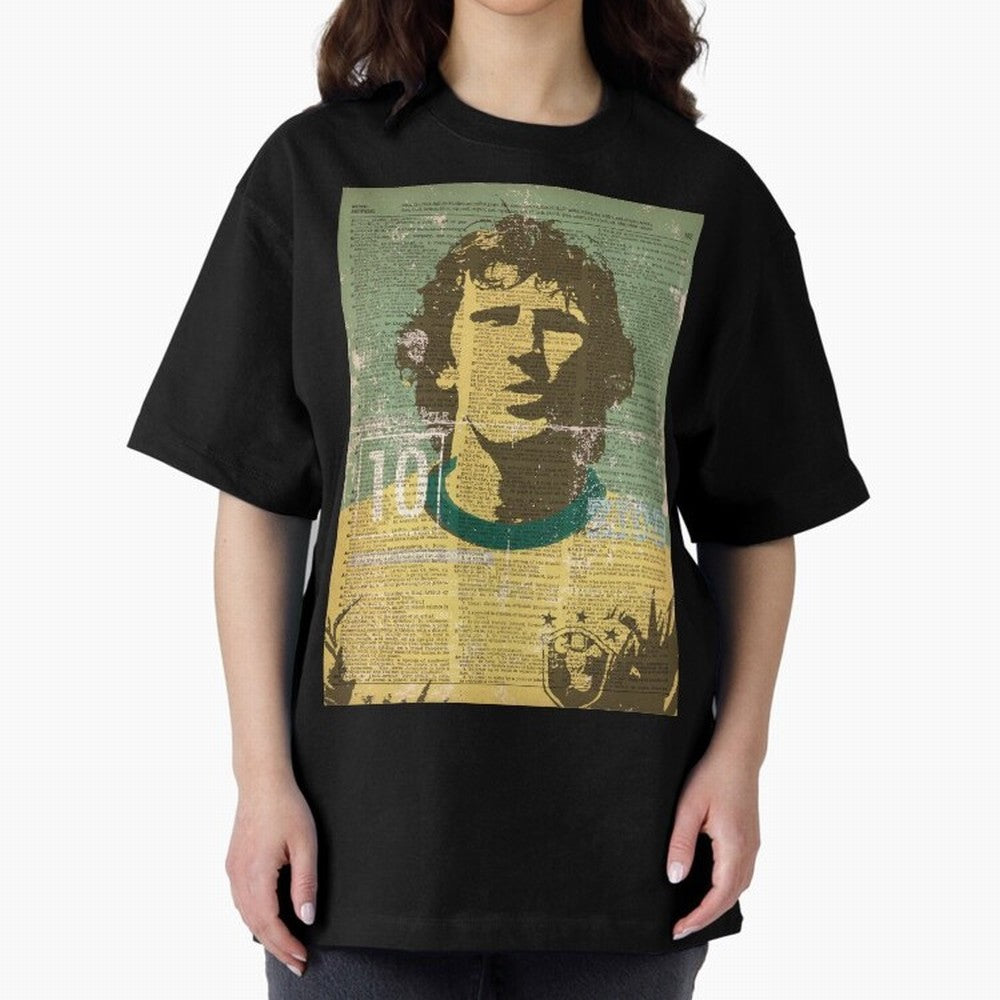 ZICO Oversized T-Shirt Get Ready for Global Football Passion for FIFA World Cup 2026 USA Canada Mexico, Celebrating Neymar, Spain, Football Passion, Legendary Performances, Festival Vibes and Supporter Community; Great for Supporters Who Love