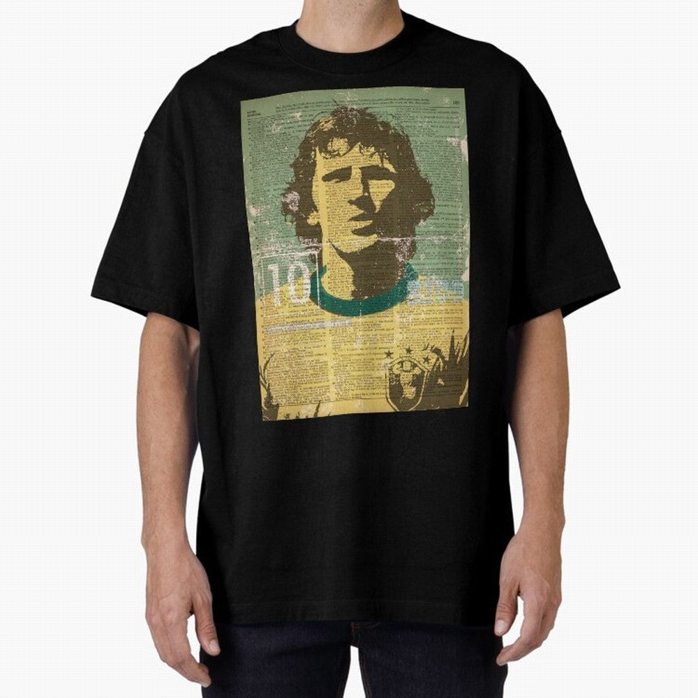 ZICO Oversized T-Shirt Get Ready for Global Football Passion for FIFA World Cup 2026 USA Canada Mexico, Celebrating Neymar, Spain, Football Passion, Legendary Performances, Festival Vibes and Supporter Community; Great for Supporters Who Love