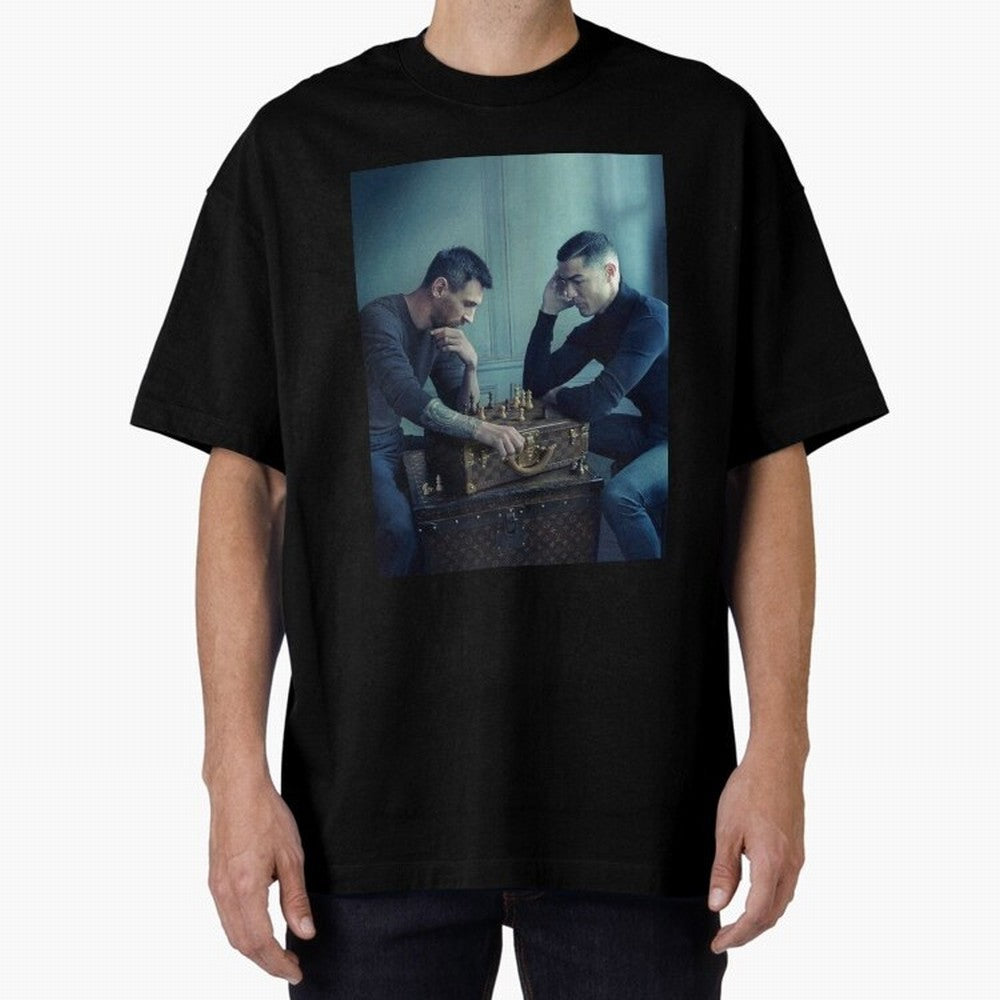 Messi and Ronaldo Chess Shirt, Vintage Lionel Messi Shirt, Lionel Messi Sweatshirt, Messi Hoodie, Retro Messi Hoodie Oversized T-Shirt Celebrate National Team Dreams in FIFA World Cup 2026 USA Canada Mexico for Fans of Messi, Neymar and Mbappe and