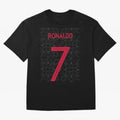 Christiano Ronaldo Portugal Away Jersey 2020 Oversized T-Shirt Showcase FIFA World Cup 2026 Spirit, Built around Argentina and Brazil, Mbappe and Neymar, Championship Spirit, Famous Goals, Roaring Crowds and International Football Unity; Built for