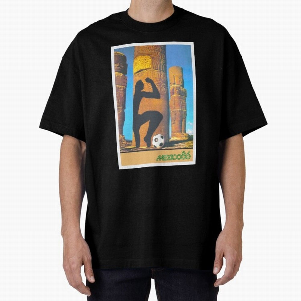 Mexico 86 Oversized T-Shirt Show Match Day Excitement for Match Day Hype around FIFA World Cup 2026 USA Canada Mexico, Messi, CR7 and Mbappe, Netherlands, Fan Favorite Moments, National Team Passion, Big Match Drama and Soccer History; Created for