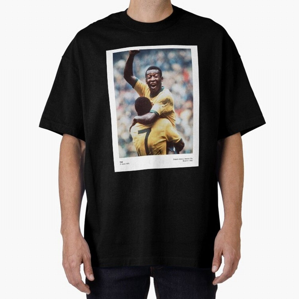Pele Oversized T-Shirt Carry National Pride through FIFA World Cup 2026 Spirit, Driven by Portugal, Haaland, Football Festival Excitement, Trophy Ambitions, Country Rivalries and Star Player Buzz; Made for Collectors Who Enjoy Iconic Players,