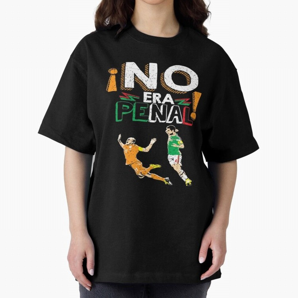 No Era Penal Oversized T-Shirt Follow the Final Road of FIFA World Cup 2026 with CR7, Argentina, France and Brazil Energy, Classic Soccer Heritage, Championship Pressure, Fan Loyalty and International Pride; Great for Watch Parties, Sports Bars,