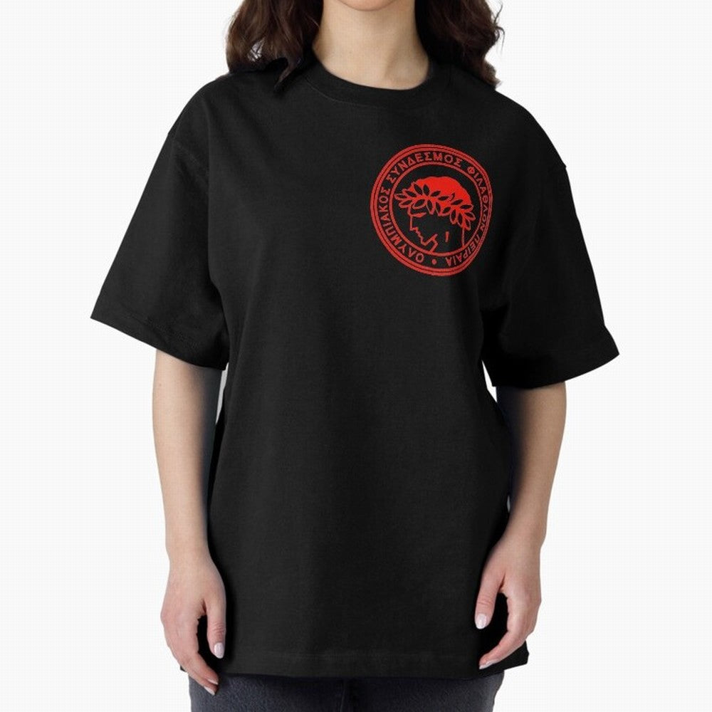 Olympiakos FC Oversized T-Shirt Remember Iconic Moments from FIFA World Cup 2026 Group Stage Spirit, Filled with Argentina, Messi and Cristiano Ronaldo, Stadium Chants, National Pride, Trophy Dreams and Unforgettable Football Memories; Made for