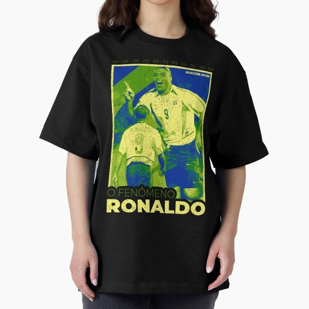 Ronaldo - Street Art - Soccer Icons Oversized T-Shirt Celebrate National Team Dreams in FIFA World Cup 2026 USA Canada Mexico Celebrating CR7 and Messi, Spain and Netherlands Energy, Football History, Final Match Energy, Crowd Noise and Once in a