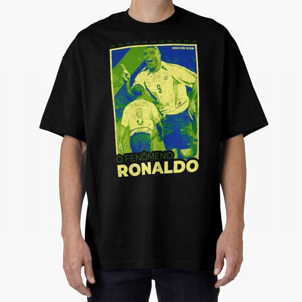 Ronaldo - Street Art - Soccer Icons Oversized T-Shirt Celebrate National Team Dreams in FIFA World Cup 2026 USA Canada Mexico Celebrating CR7 and Messi, Spain and Netherlands Energy, Football History, Final Match Energy, Crowd Noise and Once in a