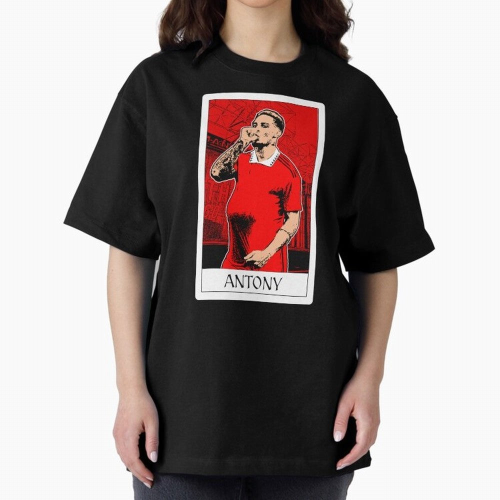Antony Oversized T-Shirt Honor Football Greatness during Global Football Passion for FIFA World Cup 2026 Group Stage, Celebrating Neymar, Portugal, Champion Mindset, Group Stage Buzz, Knockout Tension and Passionate Fan Culture; Ideal for