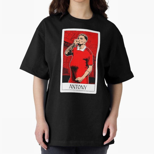Antony Oversized T-Shirt Honor Football Greatness during Global Football Passion for FIFA World Cup 2026 Group Stage, Celebrating Neymar, Portugal, Champion Mindset, Group Stage Buzz, Knockout Tension and Passionate Fan Culture; Ideal for