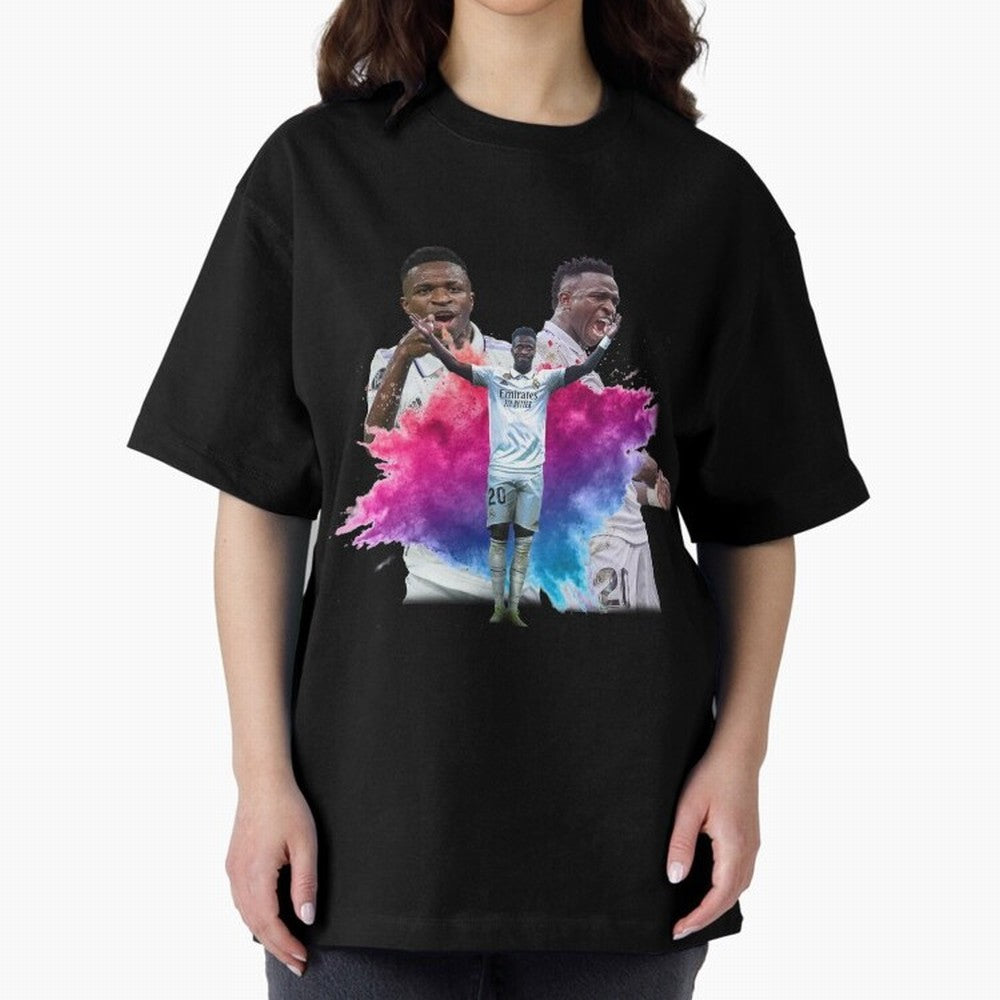 Fanart Vinicius Junior Merch Oversized T-Shirt Represent FIFA World Cup 2026 for Fans of Haaland and Spain and Netherlands, Bringing Stadium Chants, National Pride, Trophy Dreams and Unforgettable Football Memories; Created for Match Day Parties,