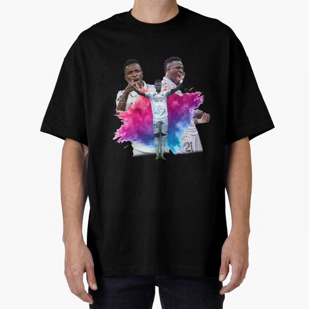 Fanart Vinicius Junior Merch Oversized T-Shirt Represent FIFA World Cup 2026 for Fans of Haaland and Spain and Netherlands, Bringing Stadium Chants, National Pride, Trophy Dreams and Unforgettable Football Memories; Created for Match Day Parties,