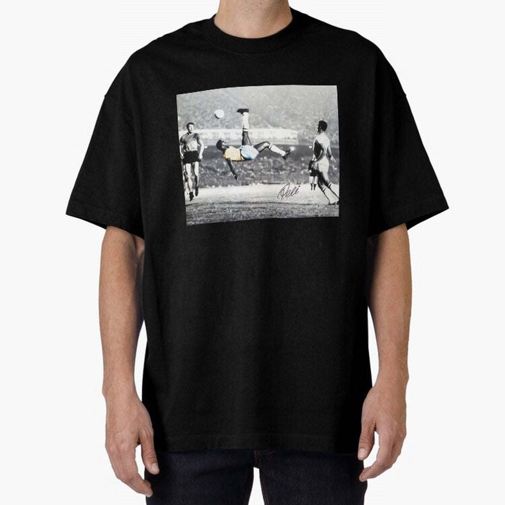 Classic Pele Bicycle Kick Legend1 Oversized T-Shirt Bring International Match Energy to FIFA World Cup 2026 for Fans of Mbappe and Spain, Bringing Stadium Chants, National Pride, Trophy Dreams and Unforgettable Football Memories; Great for Watch